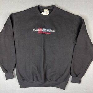 VTG Sault Ste. Marie Sweatshirt Mens Medium UP Embroidered Michigan Vacation NWT